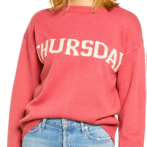 English Factory Weekday Motif Sweater 